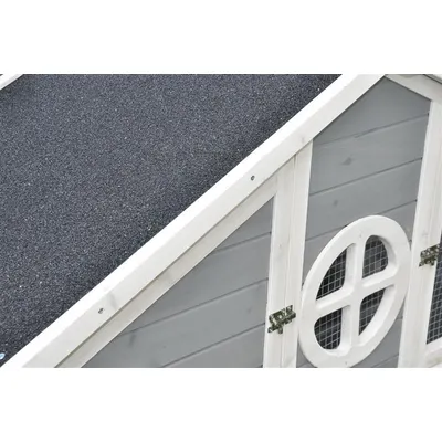 nanook Clapier XL "Momo"  - gris - 2 étages, bois imprégné