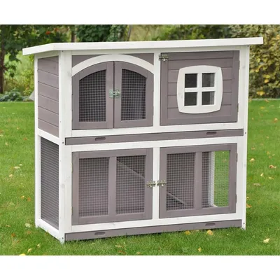 nanook Clapier XL "Murmel" taupe/blanc - bois de qualité