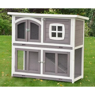 nanook Clapier XL "Murmel" taupe/blanc - bois de qualité