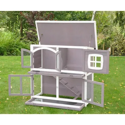 nanook Clapier XL "Murmel" taupe/blanc - bois de qualité