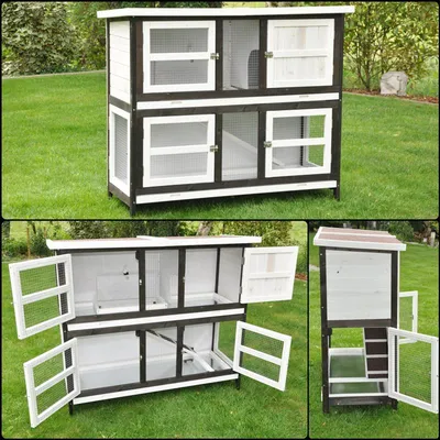 nanook Clapier pour petits animaux "Frederik" 120 x 50 x 104 cm