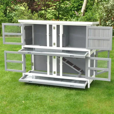 nanook Clapier pliable pour petits animaux "Linus" – 2 niveaux