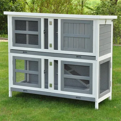 nanook Clapier pliable pour petits animaux "Linus" – 2 niveaux