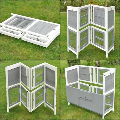 nanook Clapier pliable pour petits animaux "Linus" – 2 niveaux