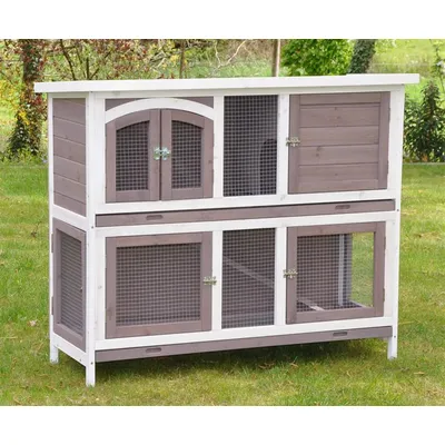 nanook Clapier pour lapins "Balu" - simple ou combinable, 120 x 50 x 104 cm