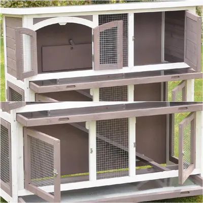 nanook Clapier pour lapins "Balu" - simple ou combinable, 120 x 50 x 104 cm