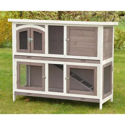 nanook Clapier XXL avec enclos "Balu" 233 x 90 x 104 cm - combinaison modul