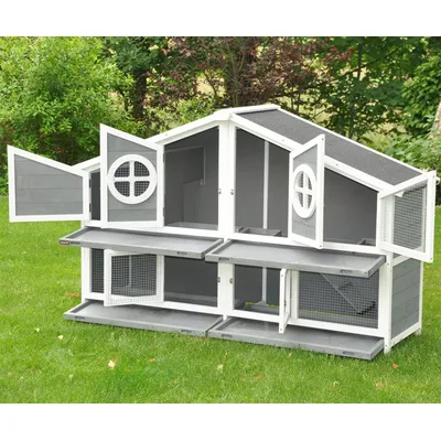 nanook Clapier XXL Momo gris 164 x 48 x 110 cm à deux niveaux