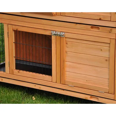 nanook Clapier pour petits animaux "Bommel" 122 x 50 x 101 cm, bois naturel