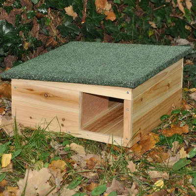 nanook Maison pour hérisson en bois naturel 40 x 40 x 19 cm