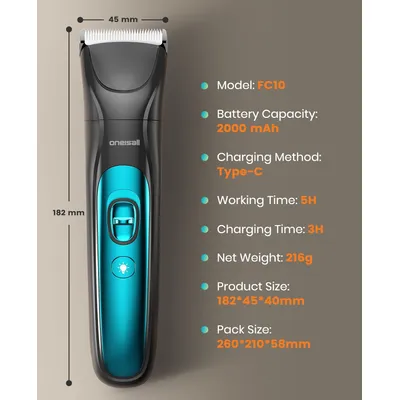 Tondeuse pour chiens et chats Oneisall 4 en 1, rechargeable