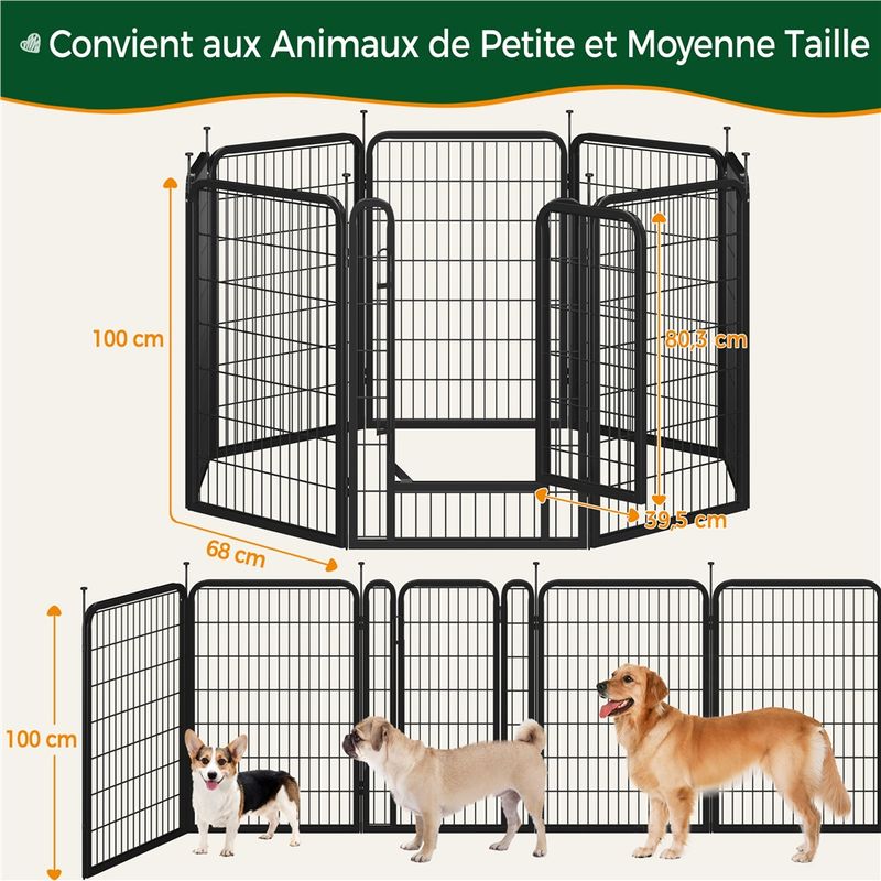 Yaheetech Parc pour Chien en 8 Panneaux