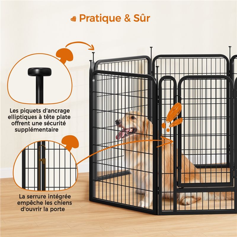 Yaheetech Parc pour Chien en 8 Panneaux
