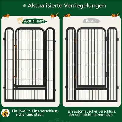 Hundelaufstall Welpenlaufstall Hundezaun mit Tür Faltbare Freilaufgehege Hundelaufstall Welpenlaufstall Hundezaun mit Tür Faltbare Freilaufgehege