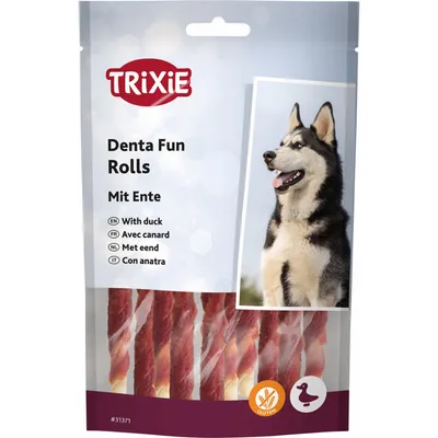 Trixie - Friandises Denta Fun au canard 80 g pour chien Trixie - Friandises Denta Fun au canard 80 g pour chien