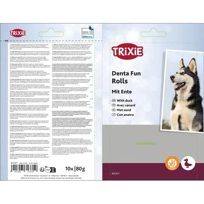 Trixie - Friandises Denta Fun au canard 80 g pour chien