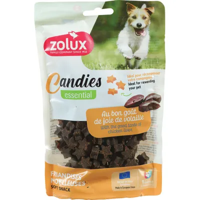 zolux - Friandises mini étoile foie de volaille CANDIES 150 g pour chiens
