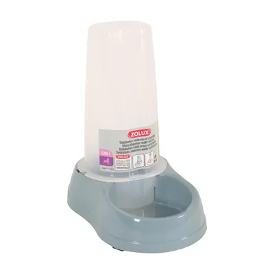 Distributeur mixte 650 ml, eau ou croquettes, BLEU en plastique