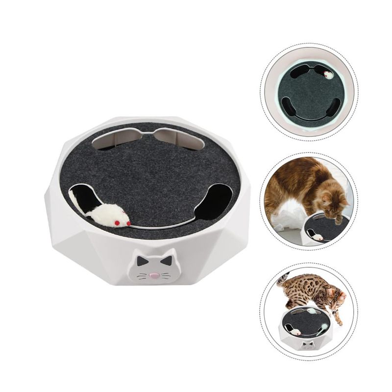 UAMLY Jouet Interactif pour Chat Piste Électronique Plateau Tournant