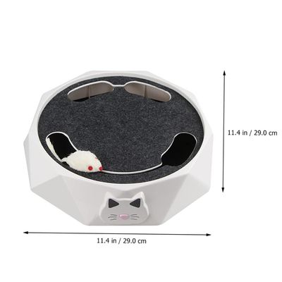 UAMLY Juguete para gatos con pista electrónica y plataforma giratoria