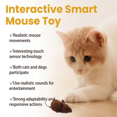 UAMLY Juguetes de actividades con forma de ratón para gatos