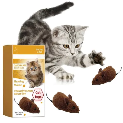 UAMLY Juguetes de actividades con forma de ratón para gatos