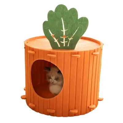 FurryFusion Nid pour chat en forme de carotte FurryFusion Nid pour chat en forme de carotte