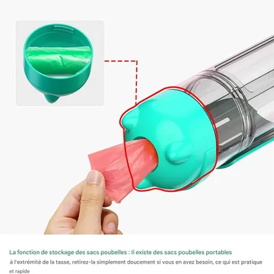 IntiMeg Gourde avec écuelle pour chien 500ml