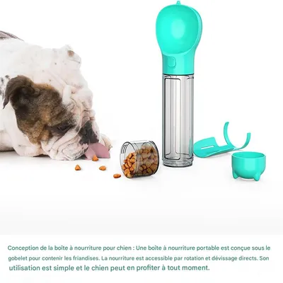 IntiMeg Gourde avec écuelle pour chien 500ml