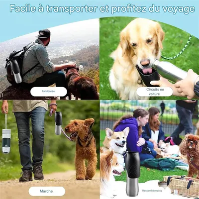 IntiMeg Gourde avec écuelle pour chien