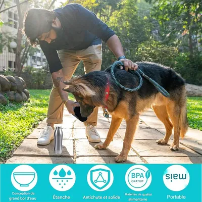 IntiMeg Gourde avec écuelle pour chien