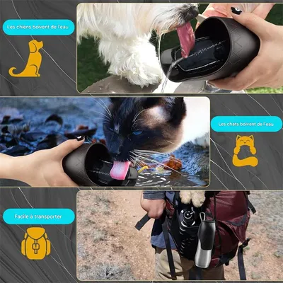 IntiMeg Gourde avec écuelle pour chien