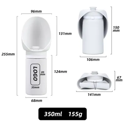 Petopia Gourde distributeur d'eau portable pour chien et chat