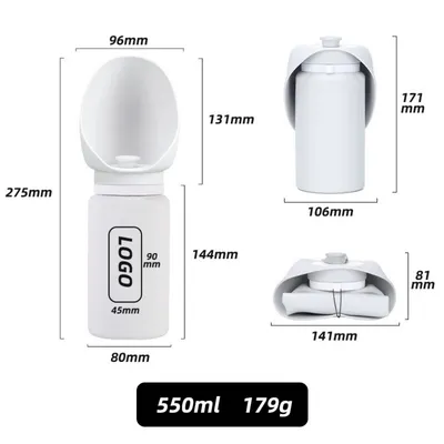 Petopia Gourde distributeur d'eau portable pour chien et chat