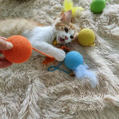 IntiMeg Balle de jouets en sisal pour chat