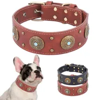 Petopia Collier en cuir vintage pour chien