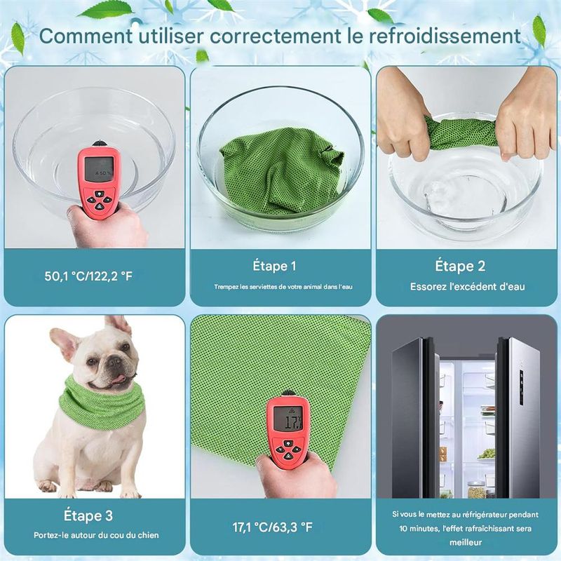 IntiMeg Bandana rafraîchissante pour chien