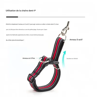 FurryFusion Collar antiahogo para perros con doble anilla en D