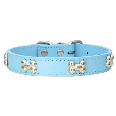 FurryFusion Collier réglable pour chien en cuir synthétique