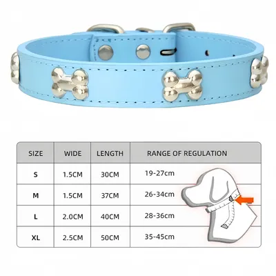 FurryFusion Collier réglable pour chien en cuir synthétique