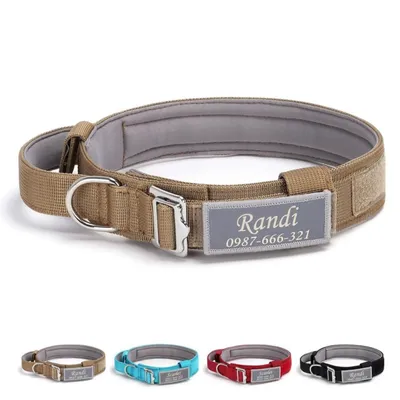 Petopia Collier tactique personnalisé pour grand chien Petopia Collier tactique personnalisé pour grand chien