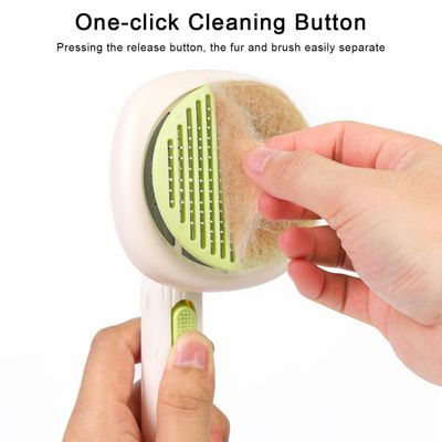 UAMLY Brosse pour chat avec bouton de déverrouillage