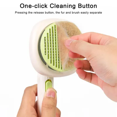 UAMLY Brosse pour chat avec bouton de déverrouillage