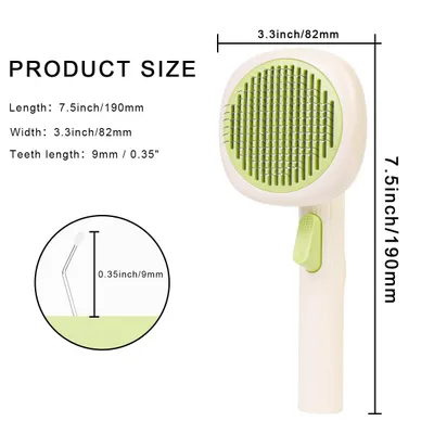 UAMLY Brosse pour chat avec bouton de déverrouillage