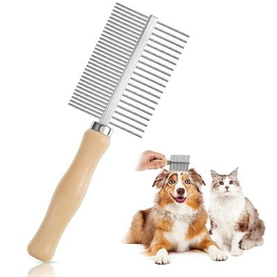 UAMLY peigne double en bois pour chat