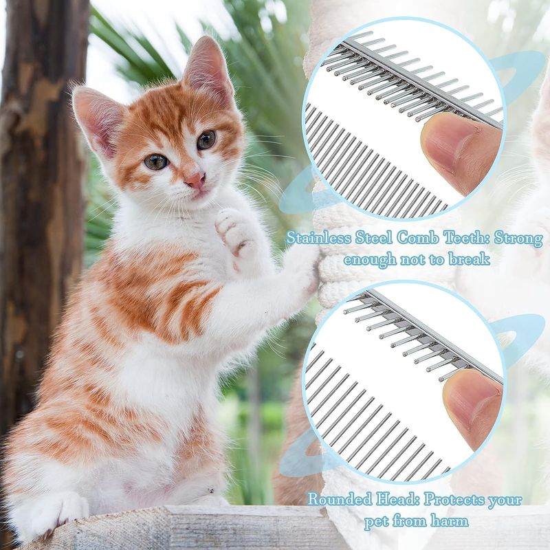 UAMLY peigne double en bois pour chat