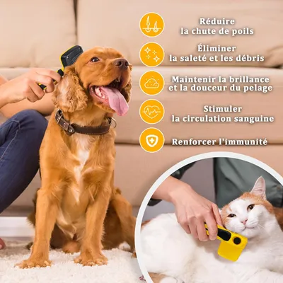 UAMLY Brosse autonettoyante pour animaux de compagnie