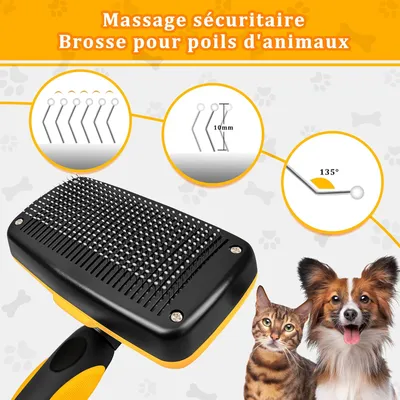 UAMLY Brosse autonettoyante pour animaux de compagnie