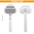 UAMLY Brosse démêlante autonettoyante 2 en 1 pour animaux de compagnie
