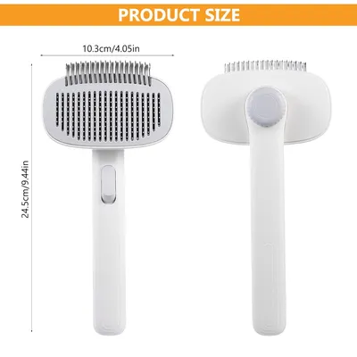 UAMLY Brosse démêlante autonettoyante 2 en 1 pour animaux de compagnie